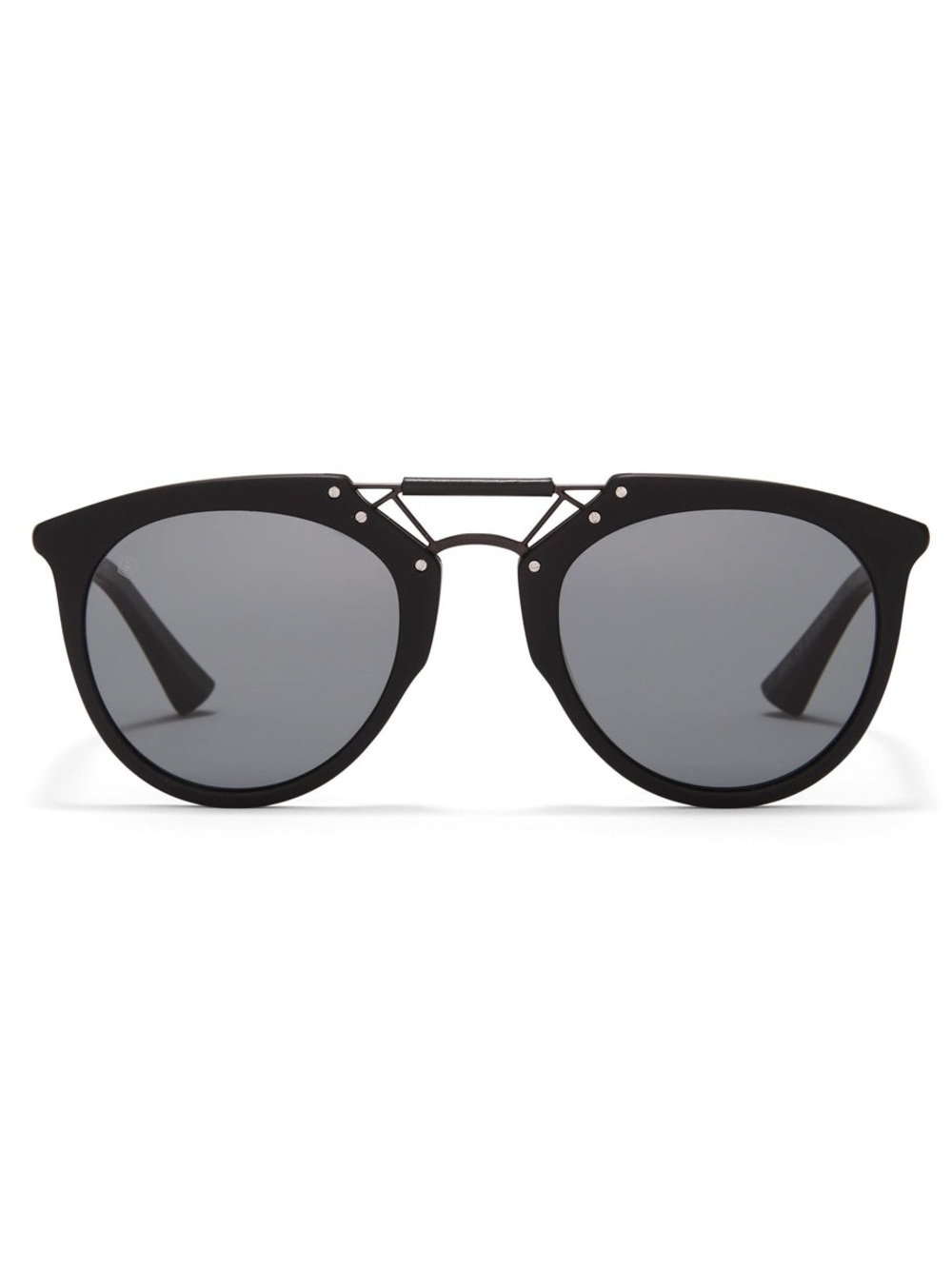 TYLOR MORRIS Unisex $269 Black Round Metal-Bridge Sunglasses